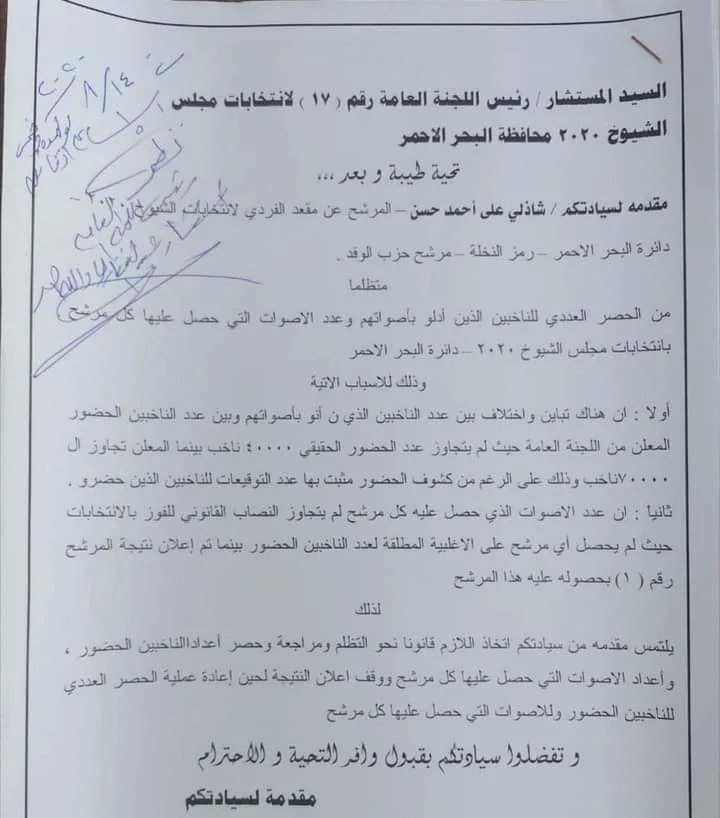 "خناقة" بسبب كرسي مجلس الشيوخ.. ومرشح يتعجب: من حضر الانتخابات ٤٠ ألف والنتيجة ٧٠ ألفا!