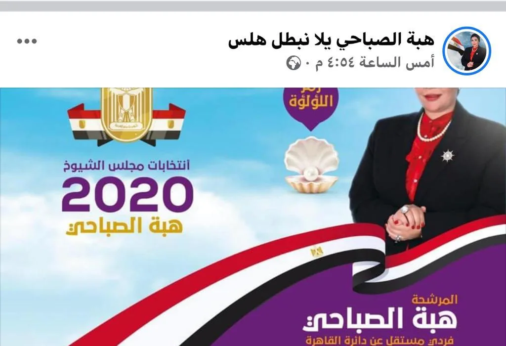 يلا نبطل هلس.. شعار حملة لـ"هبة الصباحي" مرشحة "الشيوخ" في القاهرة