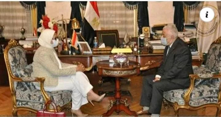 بالكعب العالي.. وزيرة الصحة تُجالس زميلها في "التعليم" بالكمامة و"رجل علي رجل" وسط انتقادات